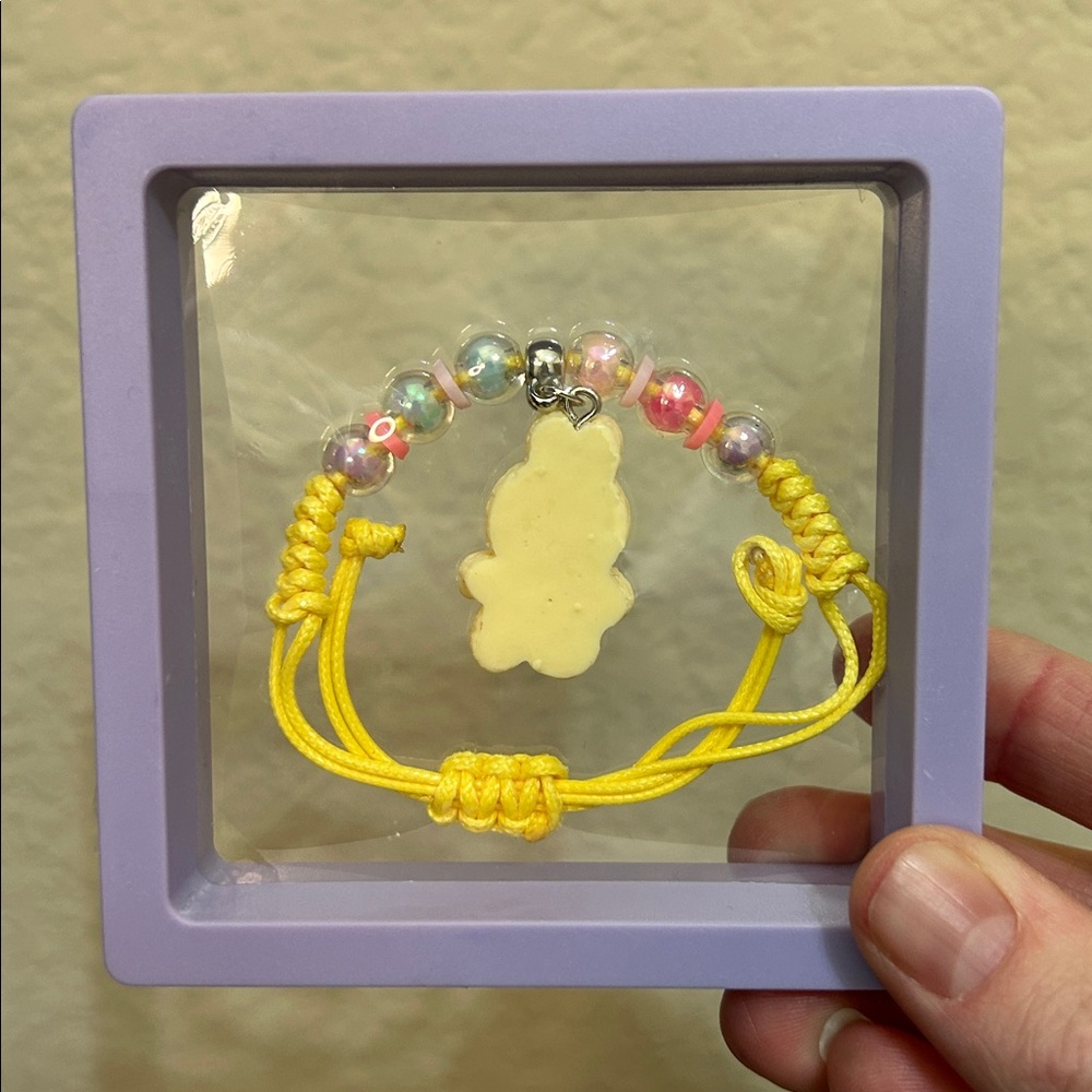 Labubu Little Monster Beaded Adjustable Woven Bracelet - Yellow New - Picture 4 of 13